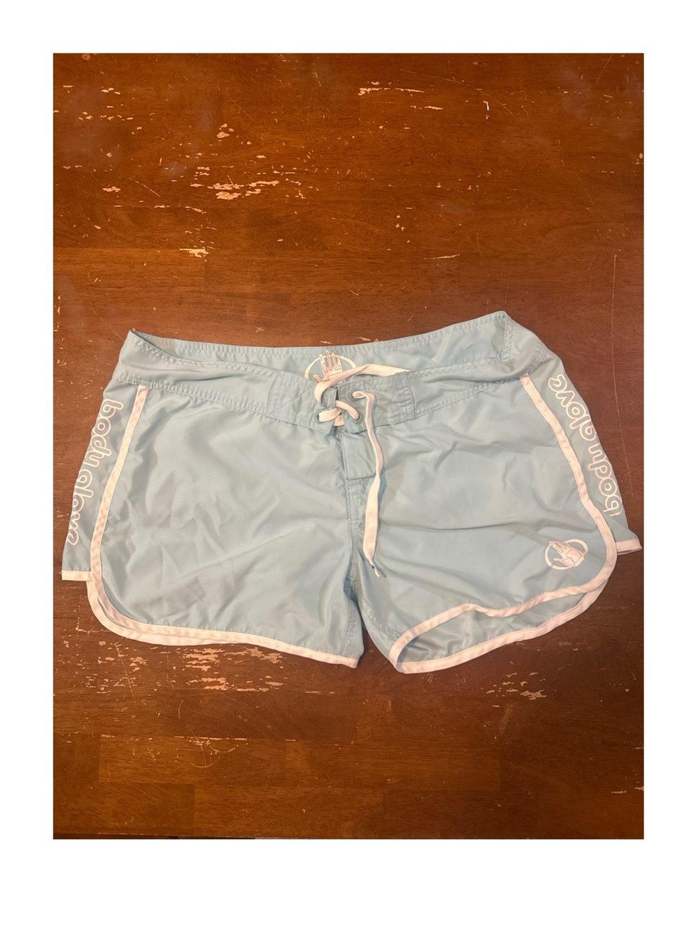 Vintage Y2K Body Glove Light Blue Board Shorts/Swimwear Juniors Size 13